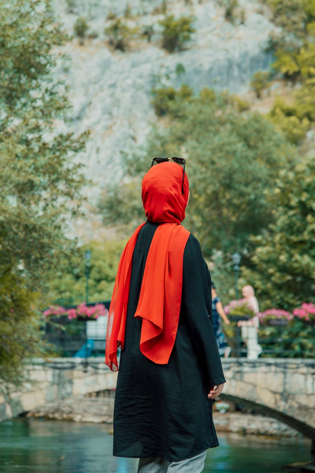 Featured red scarf